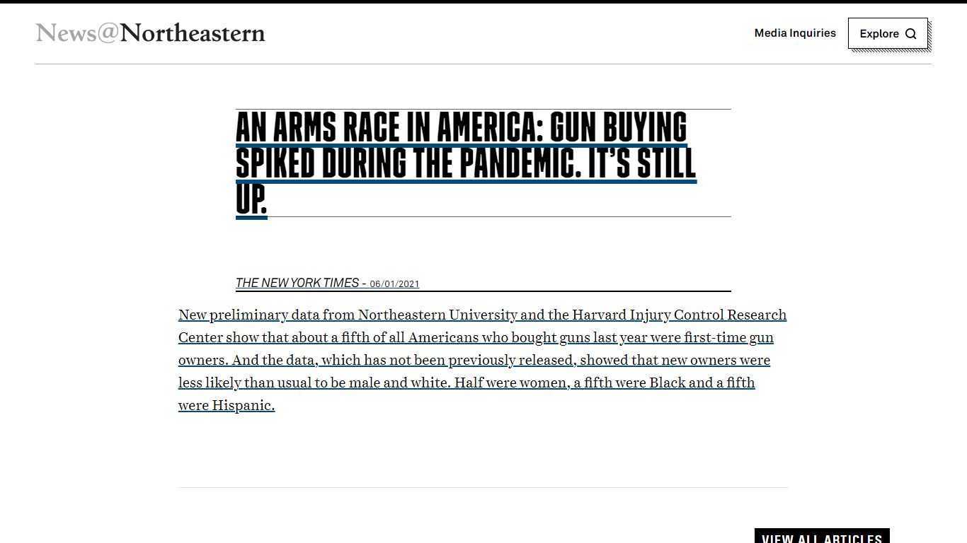 An Arms Race in America: Gun Buying Spiked During the Pandemic. It’s ...